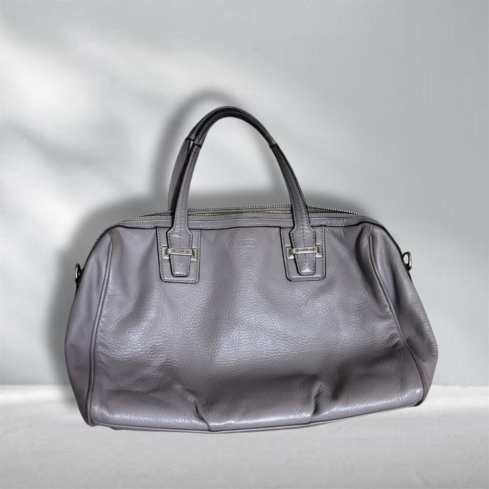 Authentic gray coach pebbled leather
